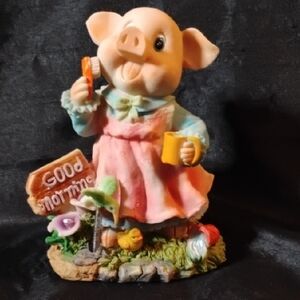 Nwot Vintage Charming Pig Figurine